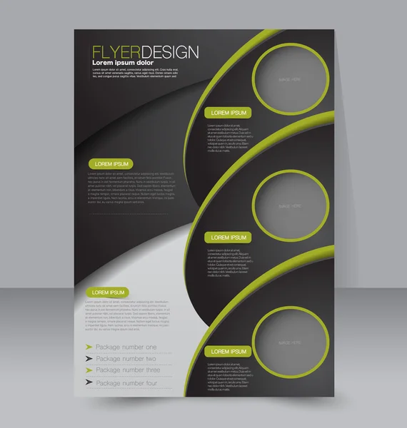 Flyer template. Brochure design. Editable A4 poster — Διανυσματικό Αρχείο