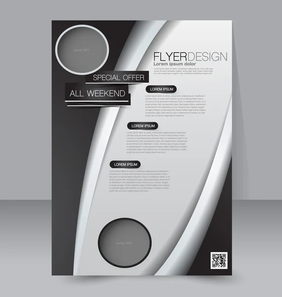 Flyer template. Brochure design. Editable A4 poster — ストックベクタ