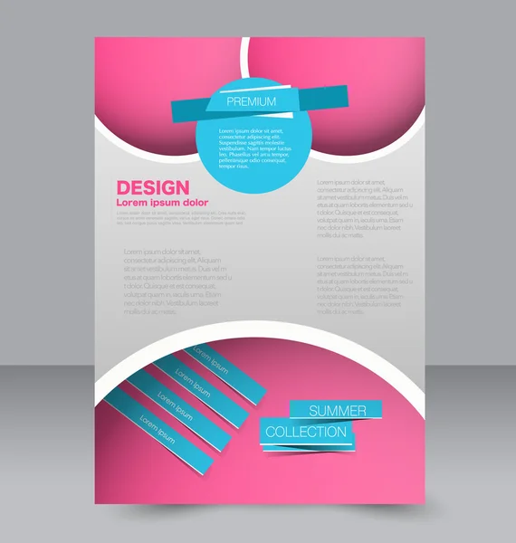 Modello di volantino. Brochure di design. Manifesto A4 modificabile — Vettoriale Stock