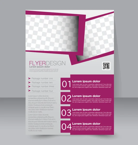 Flyer template. Brochure design. Editable A4 poster — Stock vektor