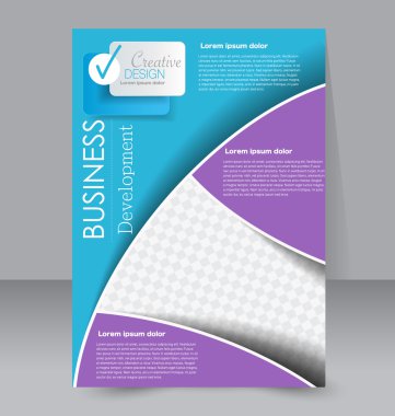 Flyer template. Brochure design. Editable A4 poster