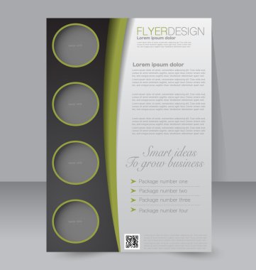 Flyer template. Brochure design. Editable A4 poster