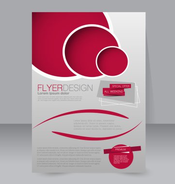 Flyer template. Brochure design. Editable A4 poster