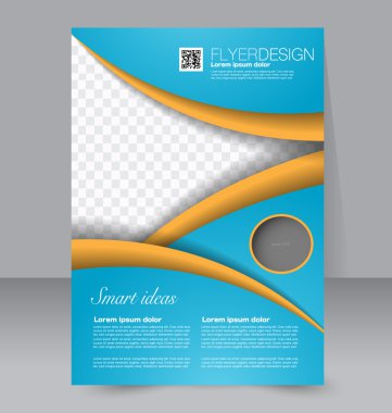 Flyer template. Brochure design. Editable A4 poster