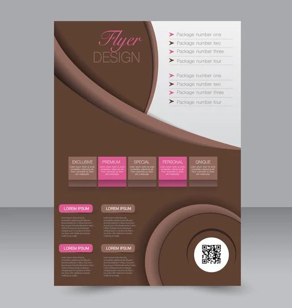 Modello di volantino. Brochure di design. Manifesto A4 modificabile — Vettoriale Stock