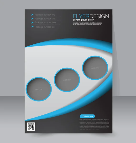 Flyer template. Brochure design. Editable A4 poster — Stockvector