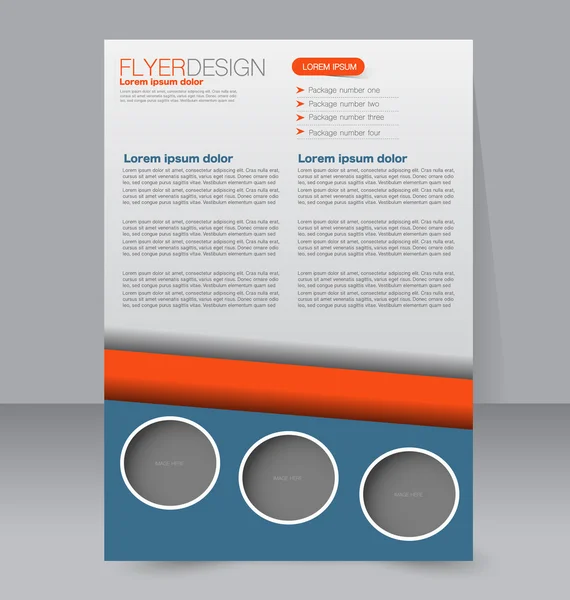 Flyer template. Brochure design. Editable A4 poster — Stockový vektor