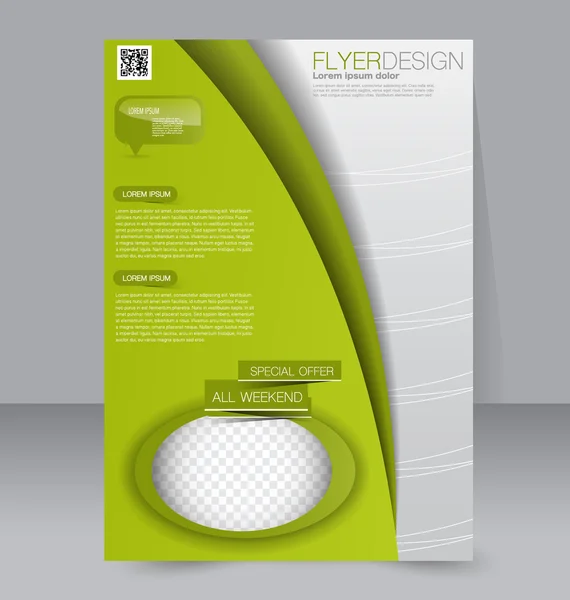 Flyer template. Brochure design. Editable A4 poster — Stock vektor