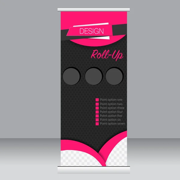 Roll up banner stand modello. Sfondo astratto per il design . — Vettoriale Stock