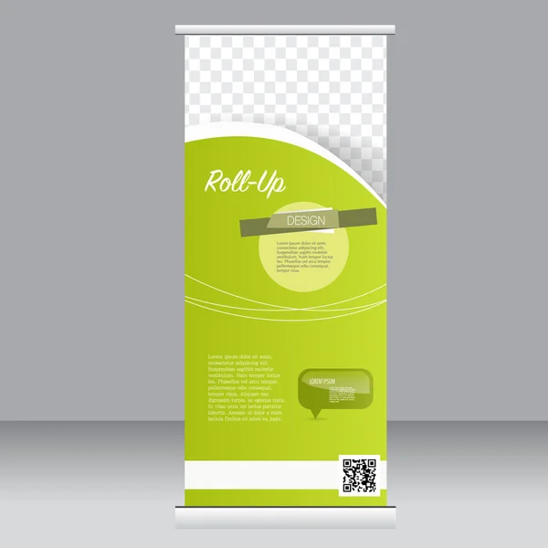 Roll-up Banner Stand Vorlage. abstrakter Hintergrund für Design. — Stockvektor