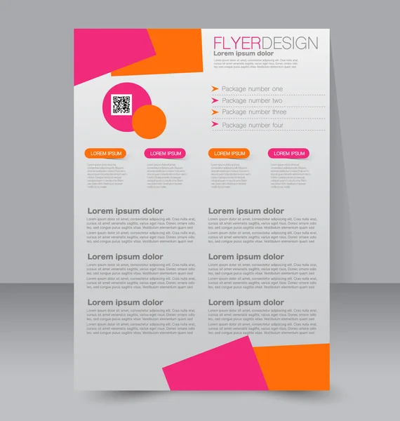 Brochure, dépliant, modèle d'affiche — Image vectorielle