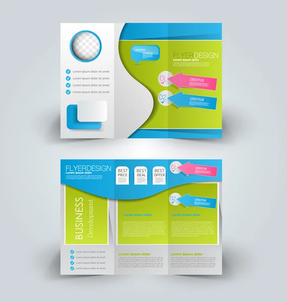 Broschüre Designvorlagen Set — Stockvektor