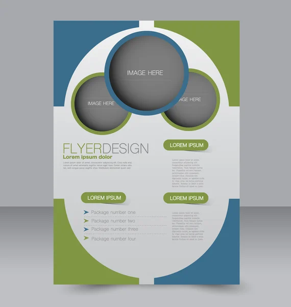 Folleto, folleto, plantilla de póster — Archivo Imágenes Vectoriales