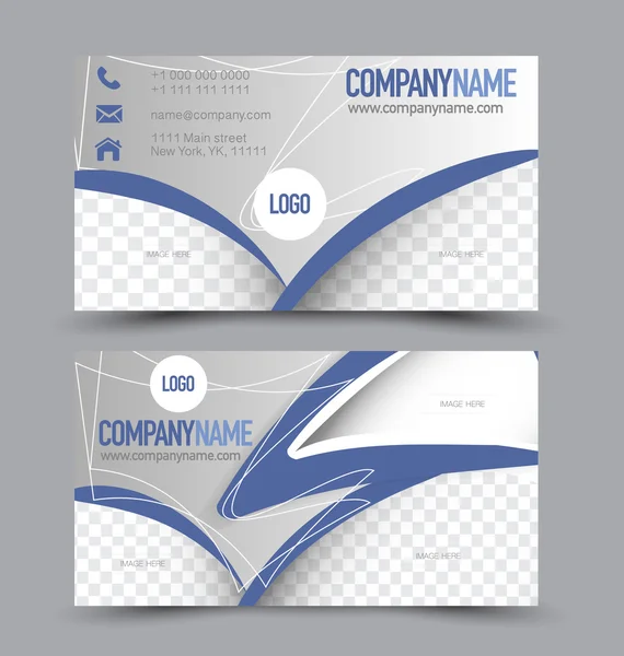 Conjunto de plantillas de tarjetas comerciales — Vector de stock