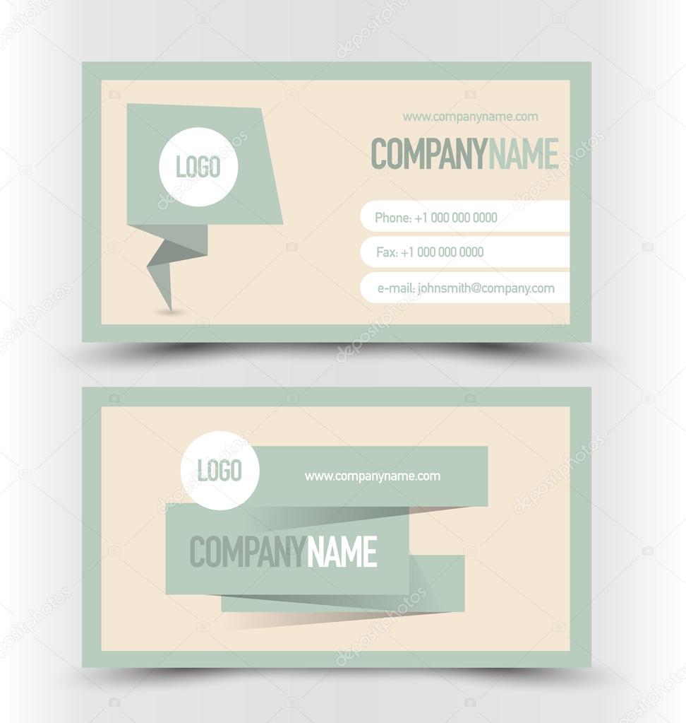 Business card templates set