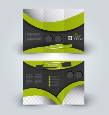 Trifold brochure mock up design template