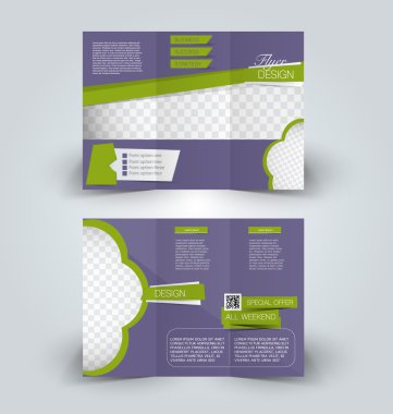 Trifold brochure mock up design template