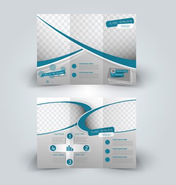 Trifold brochure mock up design template
