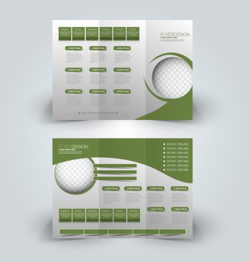 Trifold brochure mock up design template