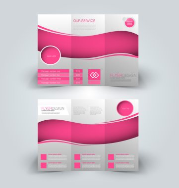Trifold brochure mock up design template