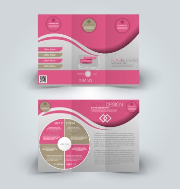 Trifold brochure mock up design template