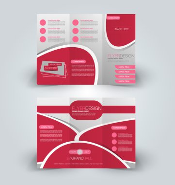 Trifold brochure mock up design template