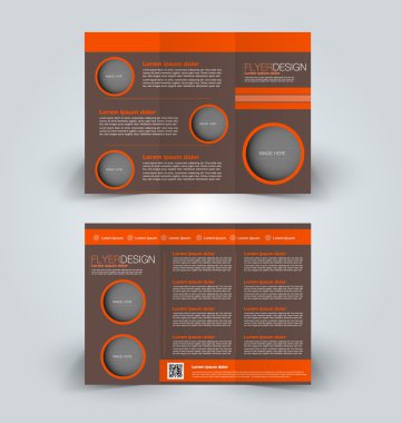 Trifold brochure mock up design template
