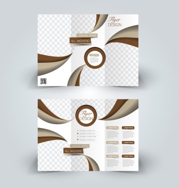 Trifold brochure mock up design template