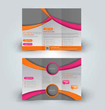 Trifold brochure mock up design template
