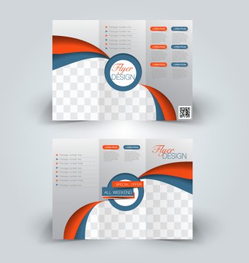 Trifold brochure mock up design template