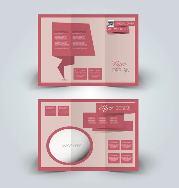 Trifold brochure mock up design template — Wektor stockowy