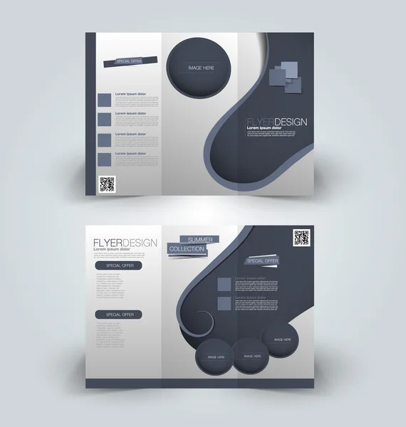 Folheto triplo modelo de design mock up — Vetor de Stock