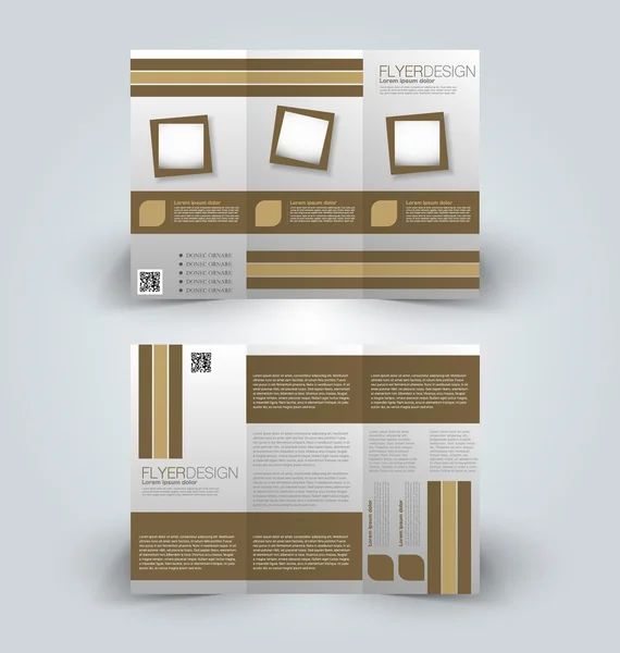 Trifold brochure mock up design template — Stock Vector