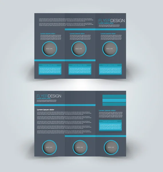 Trifold brochure modello di design — Vettoriale Stock