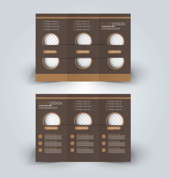 Trifold brochure modello di design — Vettoriale Stock