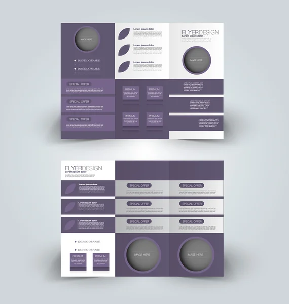 Trifold brochure mock up design template — Διανυσματικό Αρχείο