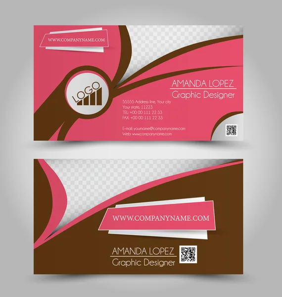 Business Card Set template. — Stock Vector