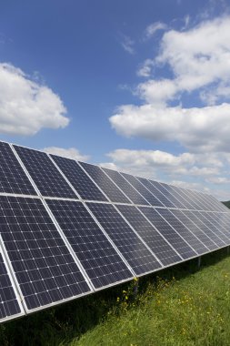 Çayır çiçekli yaz Solar Power Station 
