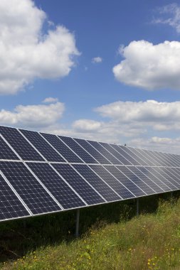 Çayır çiçekli yaz Solar Power Station 