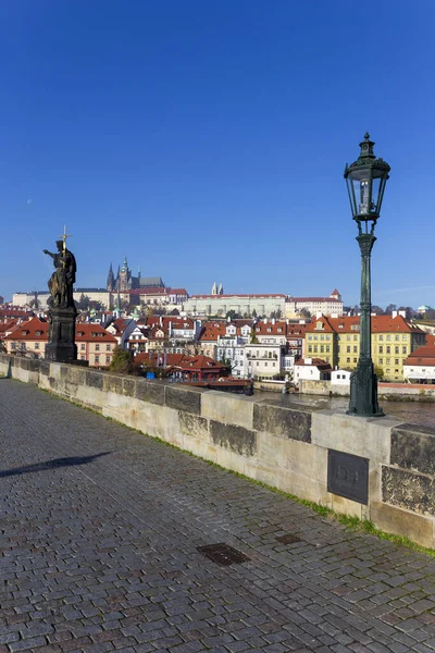 Podzim Barevná Praha Malá Strana Gotickým Hradem Karlova Mostu Barokní — Stock fotografie