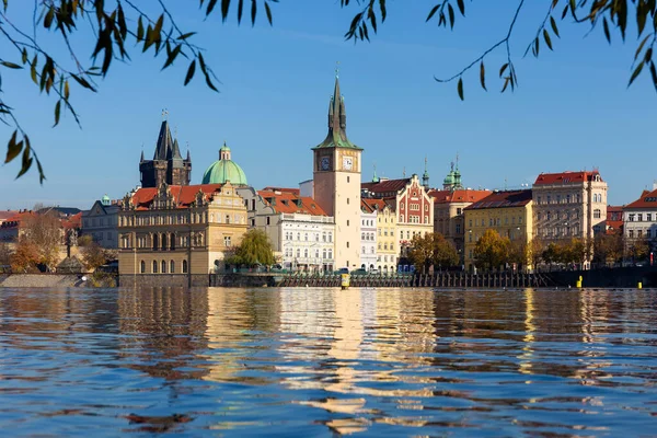 Colorido Otoño Praga Ciudad Vieja Sobre Río Moldava República Checa — Foto de Stock