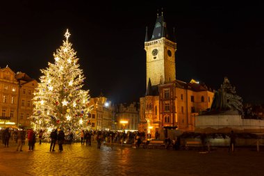 Eski Şehir Meydanı, Prag, Çek Cumhuriyeti 'nde Noel Günü