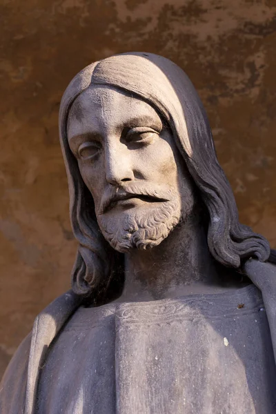 Historischer Jesus Auf Dem Geheimnisvollen Alten Prager Friedhof Tschechien — Stockfoto