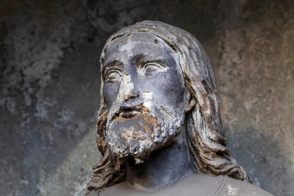 Jésus Historique Sur Mystère Hiver Vieux Cimetière Prague République Tchèque — Photo