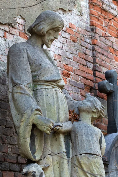 Jésus Historique Sur Mystère Hiver Vieux Cimetière Prague République Tchèque — Photo