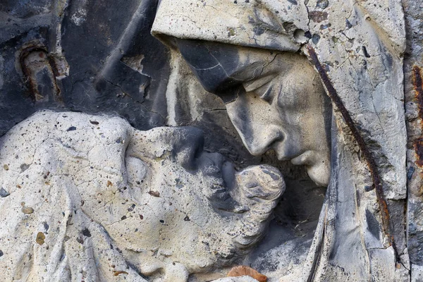 Historischer Jesus Auf Dem Geheimnisvollen Alten Prager Friedhof Tschechien — Stockfoto