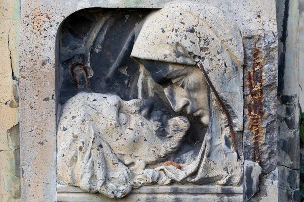 Gesù Storico Sul Mistero Invernale Vecchio Cimitero Praga Repubblica Ceca — Foto Stock