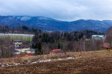 Karlı Kuzey Bohemya Manzarası, Jizera Dağları, Çek Cumhuriyeti