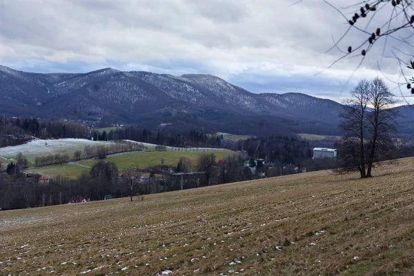 Χιονισμένο Βόρειο Βοημία Τοπίο Jizera Mountains Τσεχική Δημοκρατία — Φωτογραφία Αρχείου