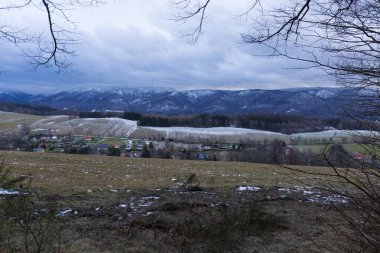 Kış Bohemya Manzarası, Jizera Dağları, Çek Cumhuriyeti